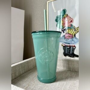 Starbucks Mint Green Tumbler with Straw